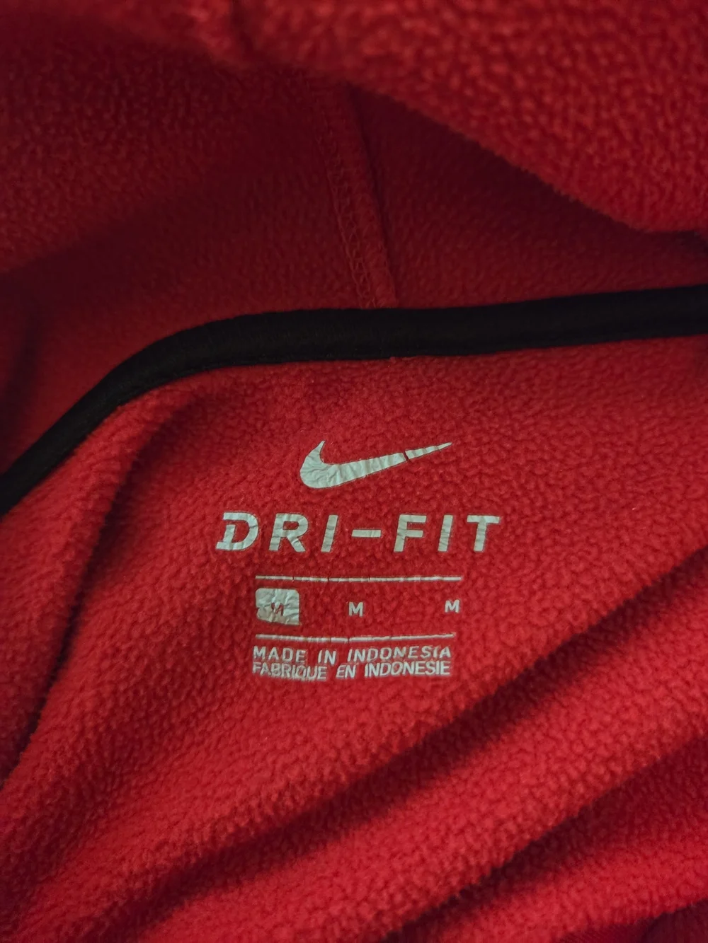 Nike Red Hooded Pullover with Black Swoosh 'FLY'